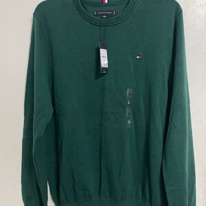 Tommy Hilfiger Men's Forest Green Crewneck Sweater